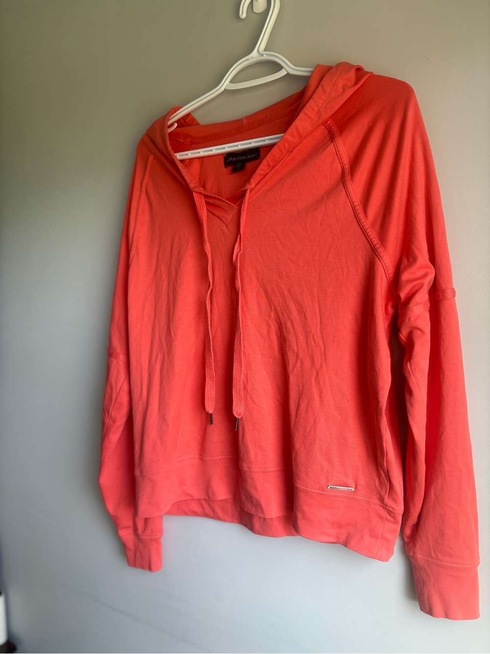 Calvin Klein Jeans Coral Hooded Pullover Sweatshirt